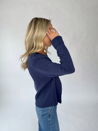 The Ellis Cardigan - Navy Blue