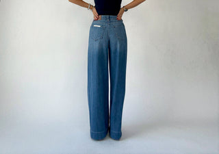 Trouser Style Super Wide Leg Jeans