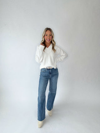 Frosted Morning V-Neck Sweater