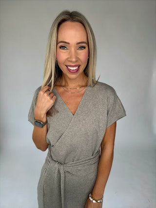 In The Long Run Midi Dress - Greige