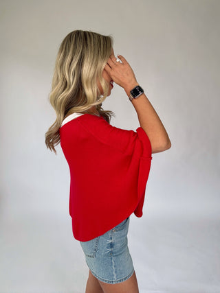 Take It From The Top Poncho - Red