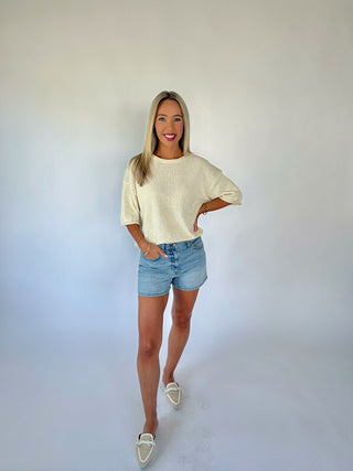 Always In Place Knit Top - Cream