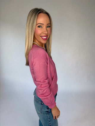 Wrapped Up In You Sweater - Pink