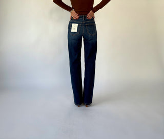 Ella High Rise Classic Straight Jeans - Ultra Dark Wash