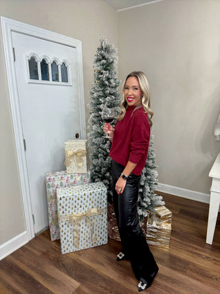 SANCTUARY Runway Leather Trouser - Black