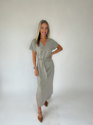 In The Long Run Midi Dress - Greige