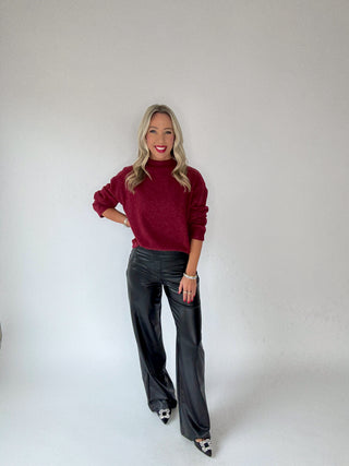 SANCTUARY Runway Leather Trouser - Black