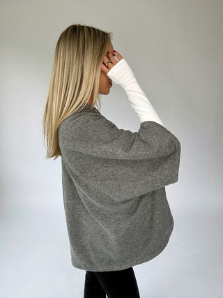 Well Traveled Poncho - Grey