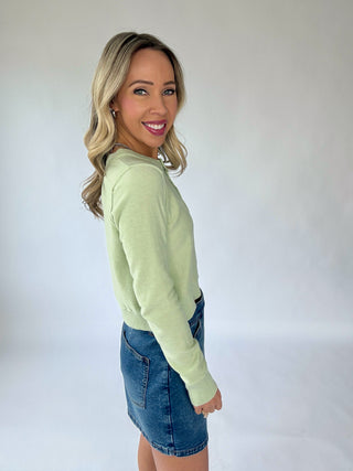 Sweet Serendipity Cardigan - Mint Green