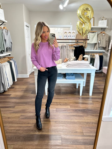 You're My Favorite Pullover - Vintage Plum