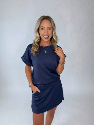 Cool & Collected Top - Navy Blue