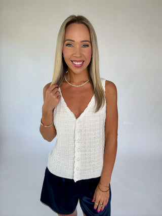 As You Wish Knit Tank - Off White