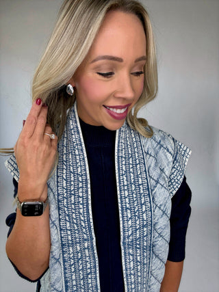 Bold Expression Tear Drop Earring - Silver