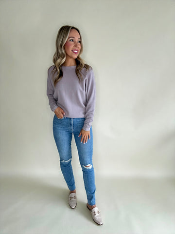 Sweet Like Sugar Sweater - French Lavender