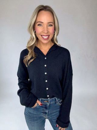 Simple And Sweet Cardigan - Midnight Navy