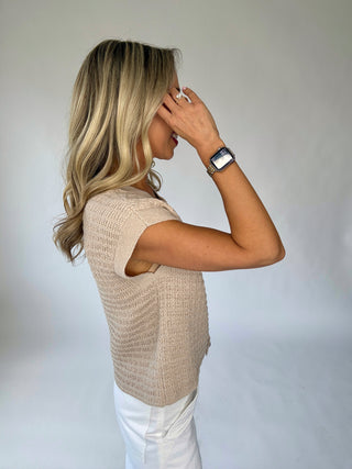 All The Pretty Details Cardigan - Light Taupe