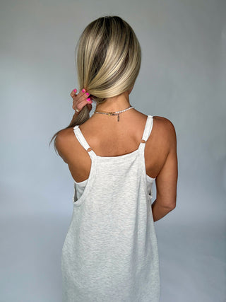 Play By The Rules Romper Dress - Ash Grey