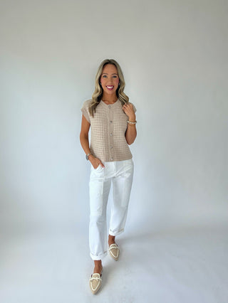 SANCTUARY Boyfriend Utility Pant - White