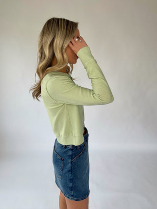 Sweet Serendipity Cardigan - Mint Green