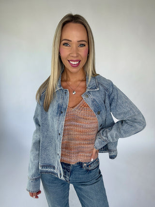 Anywhere You Go Denim Jacket - Light Denim