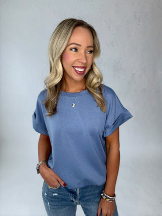 Cool & Collected Top - Misty Blue