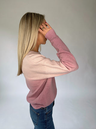 Blushing Beauty Ombre Sweater - Mauve