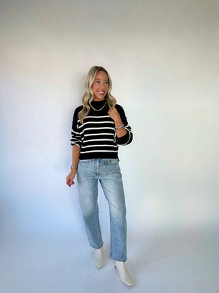Classic Blues Stripe Top - Navy