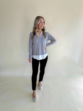French Cafe Top - Grey