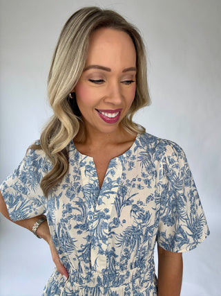 Perfectly Put Together Maxi Dress - Blue