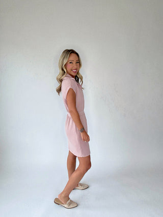 blush casual dress Women's Dancing With A Stranger Dress, Pink