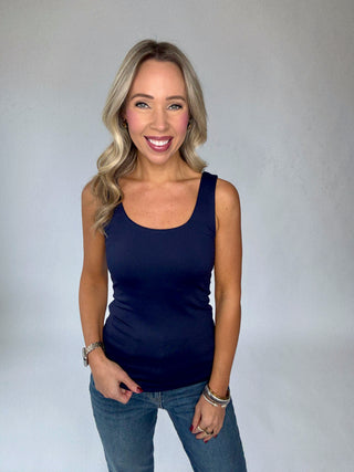 Second Skin Tank Top - Navy