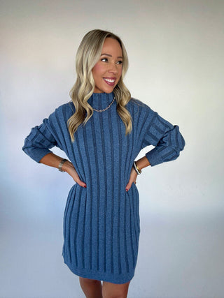 True Blue Sweater Dress