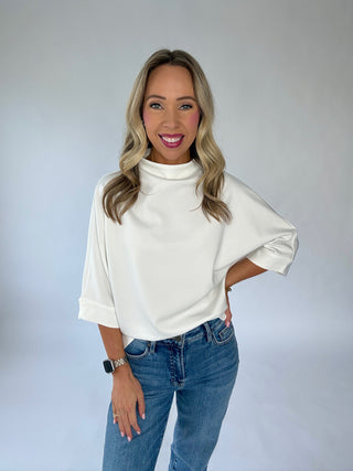 Afternoon Plans Mock Neck Top