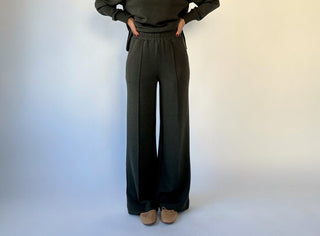 VARLEY The Wide Leg Pant 30" - Olive Marl