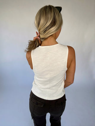 SANCTUARY Nothing Extra Knit Vest - Chalk
