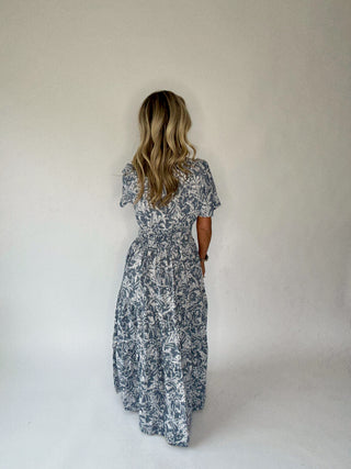 Romance Awaits Floral Dress - Blue