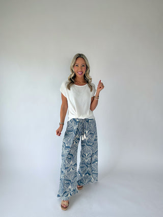 Tropic Escape Faux Wrap Pants