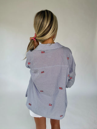 Stars and Stripes Button Down Top
