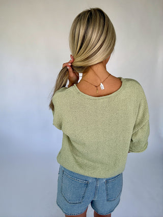 Always In Place Knit Top - Sage