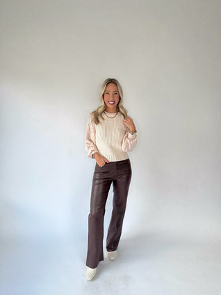 Vintage Blush Contrast Sweater