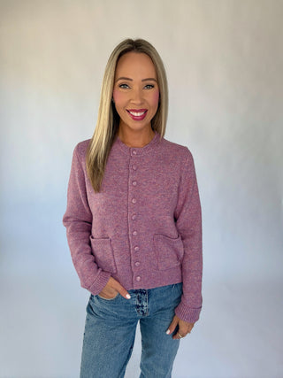 The Cambridge Cardigan - Plum