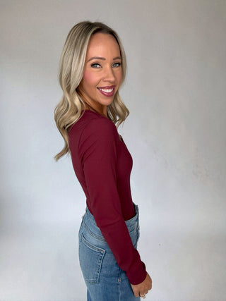 Best Decision Bodysuit - Maroon