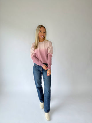 Blushing Beauty Ombre Sweater - Mauve