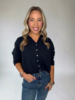 Simple And Sweet Cardigan - Midnight Navy