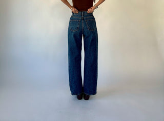 Modern Classic High Rise Barrel Jeans - Dark Wash