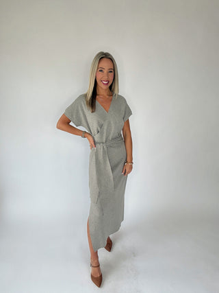 In The Long Run Midi Dress - Greige