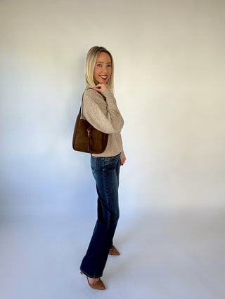 Falling For Her Sweater - Light Mocha