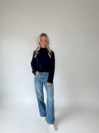 Indigo Harbor Mock Neck Pullover