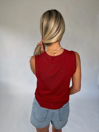 The Only One Knit Tank - Brick