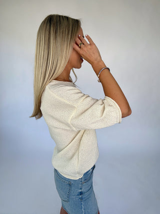 Always In Place Knit Top - Cream